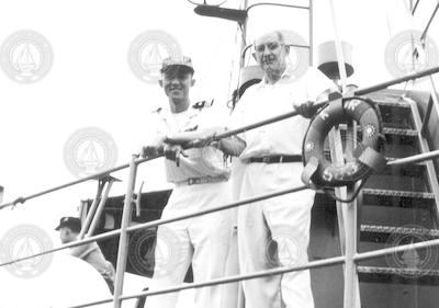 Kenneth O. Emery with two unidentified men
