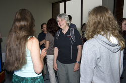 Cathy Scanlon from USGS at the reception.