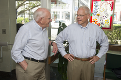 OPET president John Dowling and Larry Madin talking before the tour.