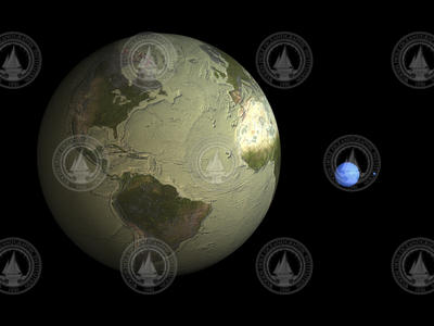 Earth size compared to quantities of water on Earth.