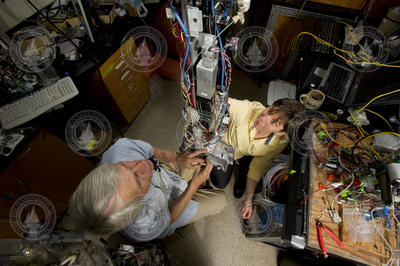 Rob Olson and Heidi Sosik with their Imaging FlowCytobot.