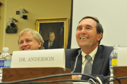 Don Anderson participating in congressional hearing panel testimony.