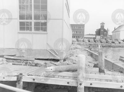 Hurricane Carol, damage to dock area