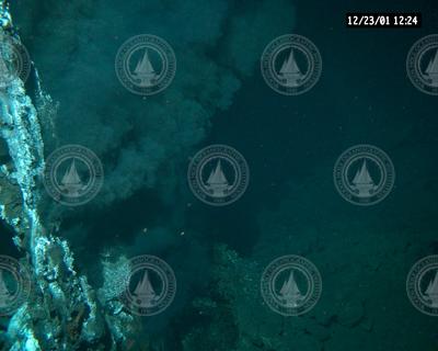 Smoking chimney hydrothermal vent viewed during Alvin dive 3737.