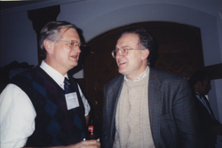 Jim Murray and unidentified man