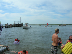 View of Great Harbor as the vessels finish the race