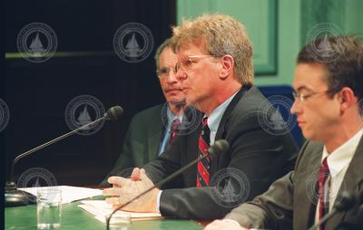 Bill Curry giving testimony at a Senate hearing