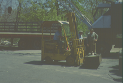 Blake Building forklift.