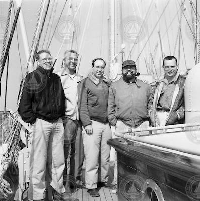 Dick Edwards (left), Alwyn Carter, Bill Dow, Milton Rutstein, and John Ziegler.
