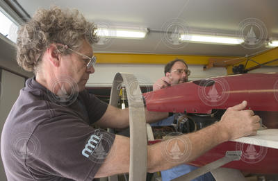 Rod Catanach and Andy Billings working on ABE prior to a cruise.