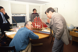 Craig Dorman with Russian visitors.