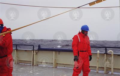 Craig Marquette on deck of Oceanus