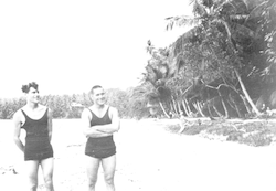 Homer Smith (l) and Ona McClunen in the Bahamas