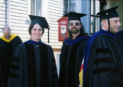 Diane Stoecker, Russel Cuhel, Holger Jannasch at Commencement