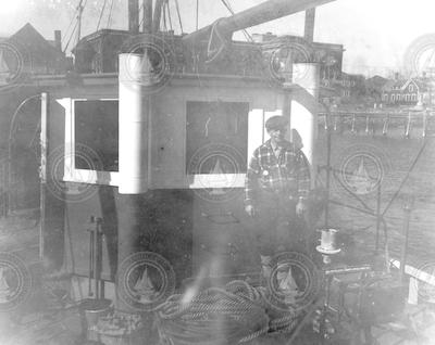 Man on deck of the Anton Dohrn