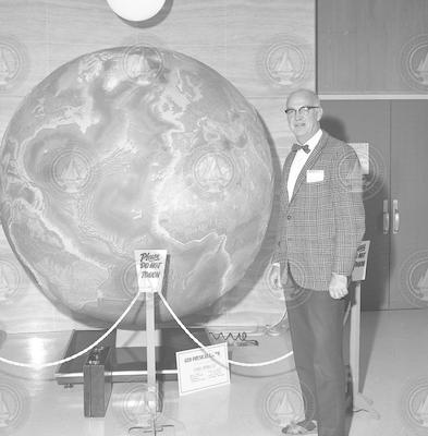 World globe on display in Redfield Laboratory.