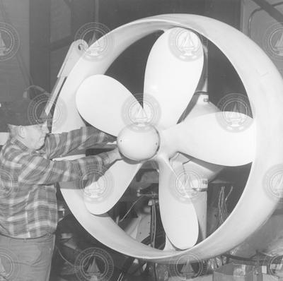 Russell Graham working on a propeller