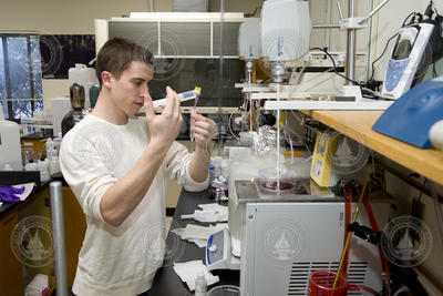 Tom DeCarlo working in the lab.