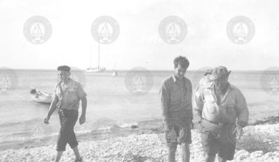Carl Ferns, Augustus Smith and H. Mandly on beach