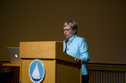 Susan Avery giving her opening remarks during the Colloquium.