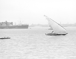 Atlantis II entering Bombay Harbor, harbor view