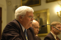 Terry Joyce speaking at a Congressional hearing.