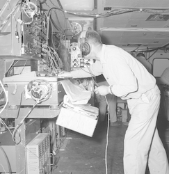 Bud Knott on Atlantis II during the Thresher search.