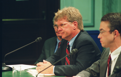 Bill Curry at a Senate committee hearing