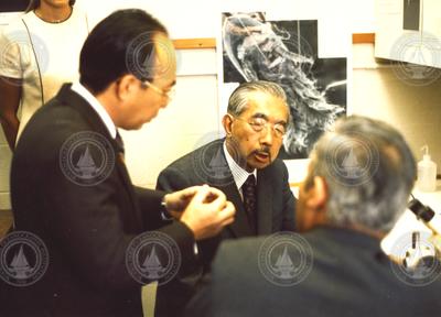 Susumu Honjo, Howard Sanders, and visiting Emperor Hirohito of Japan.