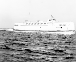 Full view of the Uncatena, a Steamship ferry