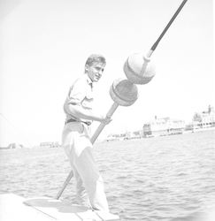 Dave Frantz with buoy.