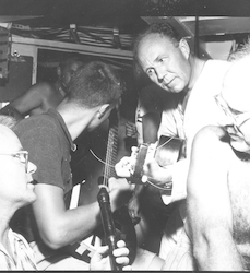 Brackett Hersey with others playing musical instruments on Yamacraw
