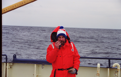 Craig Marquette on deck of Oceanus.