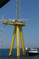 Mytilus on station at the Air-Sea Interaction Tower (ASIT).