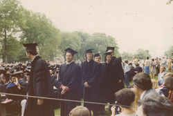 Bob Detrick (2nd from right) at Commencement