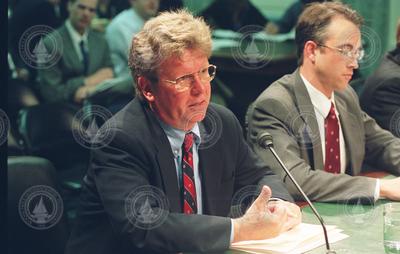 Bill Curry at a US Senate committee hearing