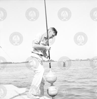 Dave Frantz with pop-up buoy
