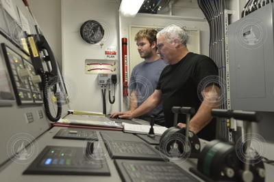 Vasile Tudoran and Gary McGrath at the Master Control Station.