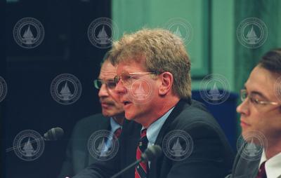 Bill Curry at a Senate committee hearing