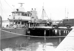 Albatross III in port during Trade Wind cruise