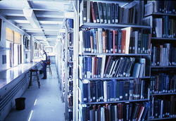 MBLWHOI Library stacks.