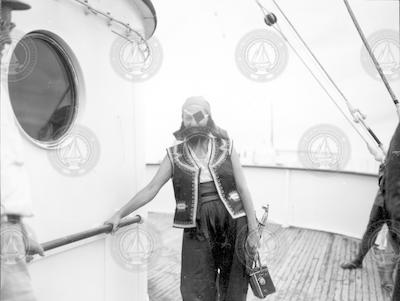 "Pirate" Marta Vannucci (Brazilian oceanographer) aboard Anton Bruun