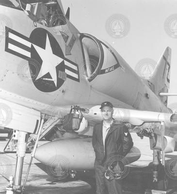 Dave Owen standing in front of aircraft