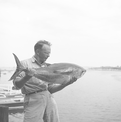 Frank Mather with tuna.