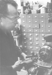 Otis Hunt in the Machine Shop