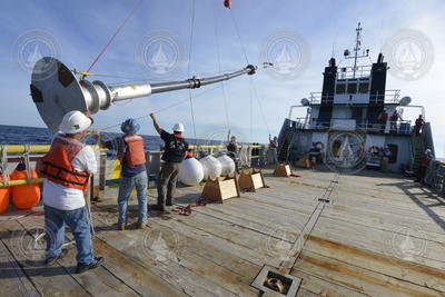 X-Spar buoy deployment operations.