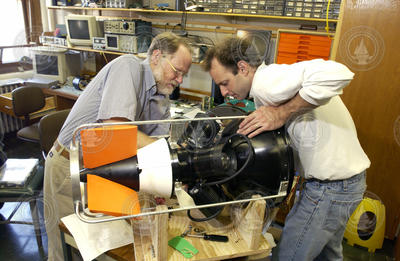 Rob Goldsborough and Greg Packard working on the New York REMUS