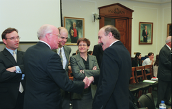 Andy Solow, on right, at a congressional hearing