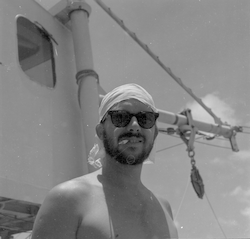 Paul Howland aboard the Atlantis II