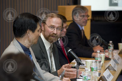 Panelist Ken Buesseler answers a question from an audience member.